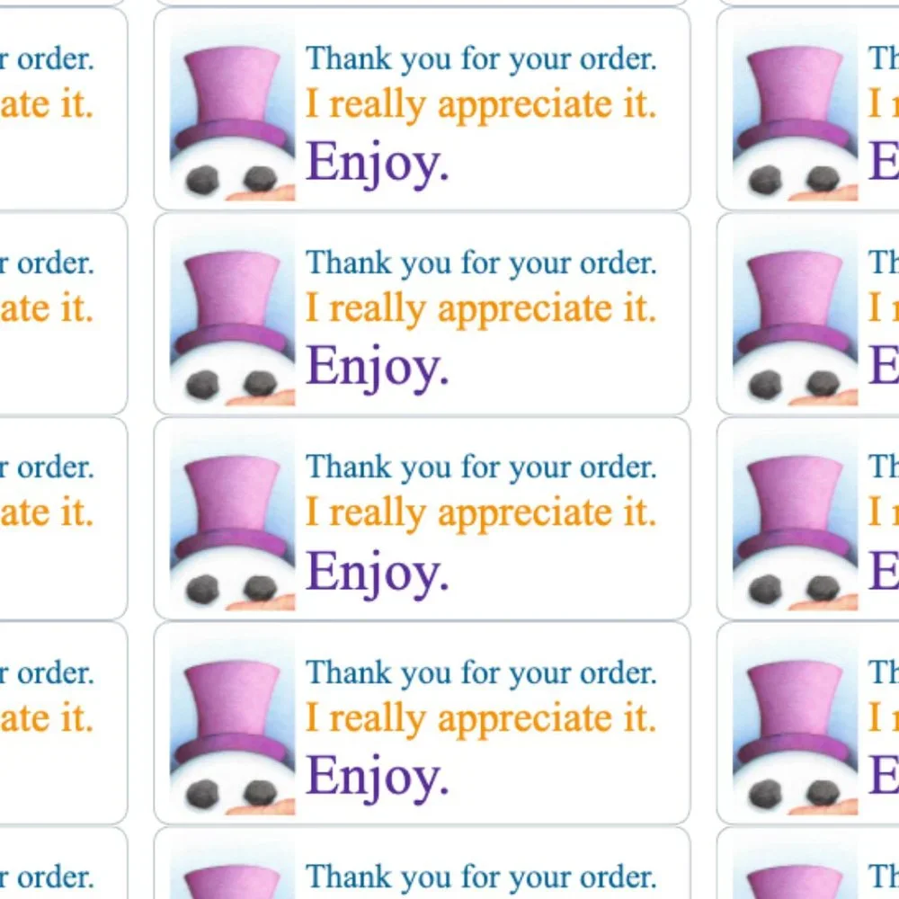 Thank You Stickers Order Shipping Labels Posh Shop